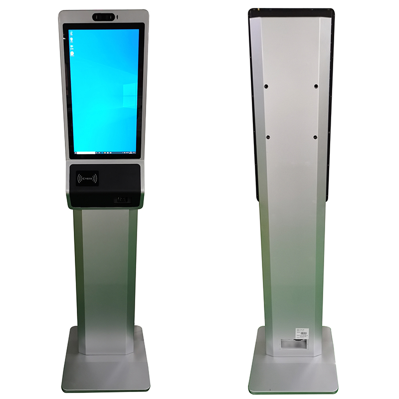 立式21.5寸電容觸摸豎屏顯示雙目攝像頭人臉識別終端一體機支持功能定制