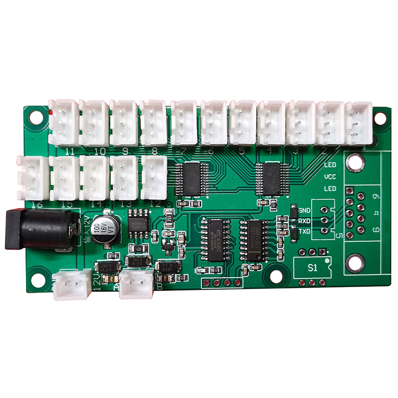 智能貨架終端機工作臺32路LED指示燈RS485通訊控制板物聯網工業家居數碼PCBA方案開發