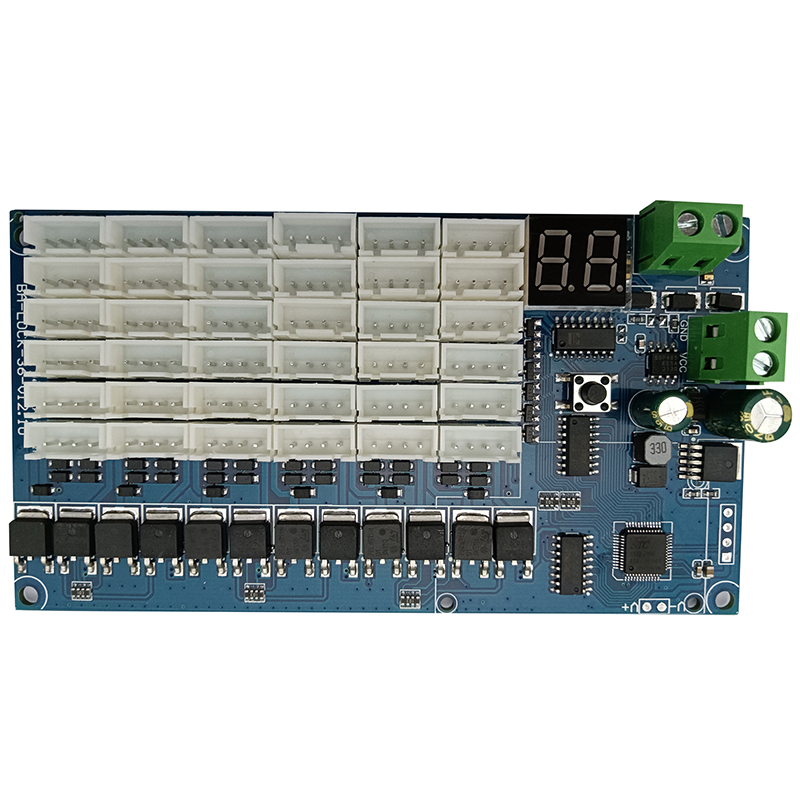智能格子柜485通信36路鎖控板狀態信號反饋一鍵全開支持定制小程序軟件開發